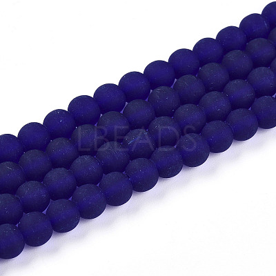 Transparent Glass Beads Strands GLAA-T032-T6mm-MD15-1