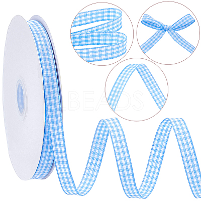 50 Yards Tartan Pattern Polyester Ribbon OCOR-CY0003-72C-1