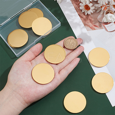 10Pcs 304 Stainless Steel Stamping Blank Tag Cabochons STAS-PH0006-88G-1