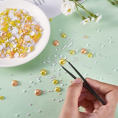 60g Resin patch multi size mixed pearl patch DIY jewelry accessories(2 bags) JX586D-1