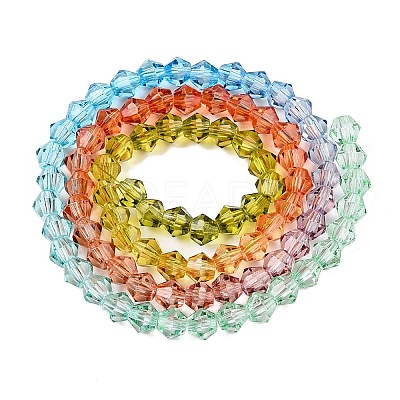 Gradient Color Baking Paint Glass Bead Strands X1-DGLA-A039-T4mm-A015-1