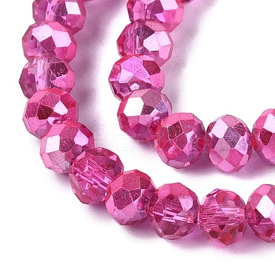 Transparent Electroplate Glass Beads Strands X1-EGLA-Q131-01A-08-1