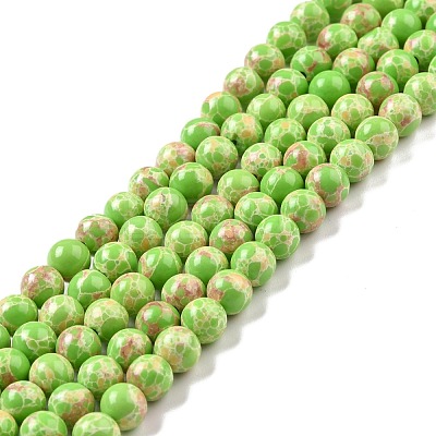 Synthetic Imperial Jasper Beads Strands G-E568-01A-01-1