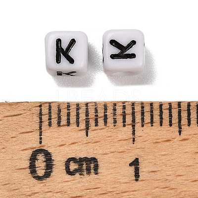 Opaque Acrylic Beads OACR-S076-01K-1