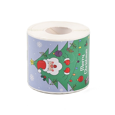 200Pcs Christmas Theme Paper Self-Adhesive Stickers DIY-M070-02R-1