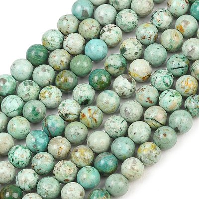 Natural Peruvian Turquoise(Jasper) Beads Strands G-F836-A02-6mm-1