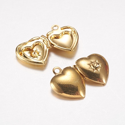 Brass Locket Pendants X-EC1173-G-1