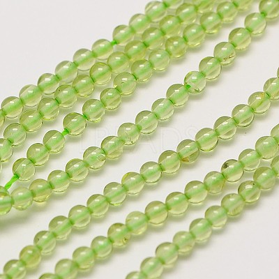 Natural Peridot Beads Strands X-G-A130-2mm-M07-1