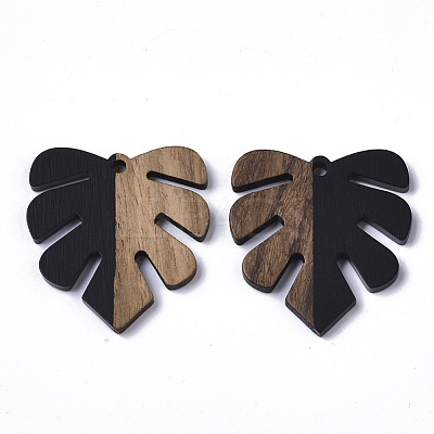 Resin & Walnut Wood Pendants X-RESI-S358-24J-1