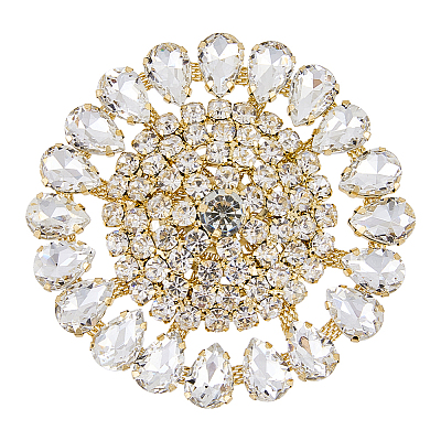 Brass Rhinestone Applique DIY-FG0009-88A-1