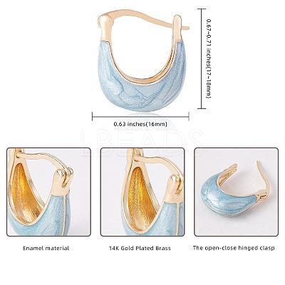 Enamel Arch Hoop Earrings JE1109C-1