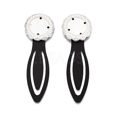 Alloy & Iron Bookmark Cabochon Settings PALLOY-N184-03S-1