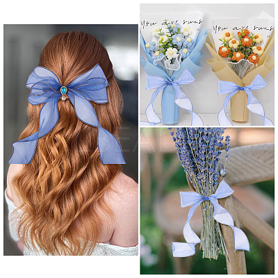 3 Rolls Polyester Organza Ribbons SRIB-TA0001-26A-1