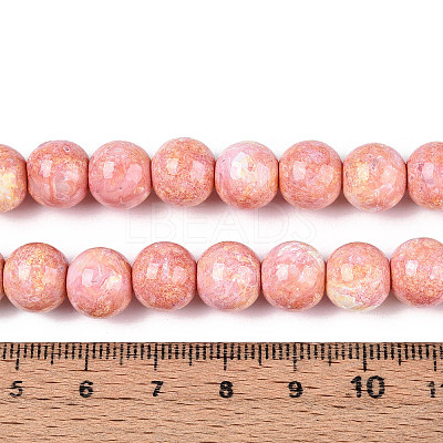 Baking Paint Glass Beads Strands DGLA-N016-10mm-01-1