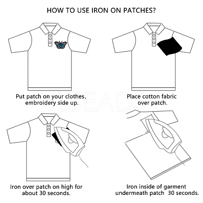 Computerized Embroidery Cloth Iron on/Sew on Patches DIY-S040-091-1