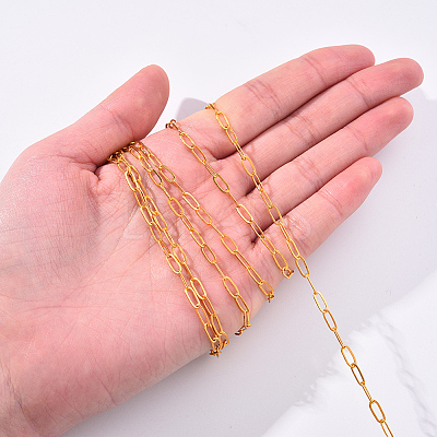 Brass Paperclip Chains CHC-R134-G-1