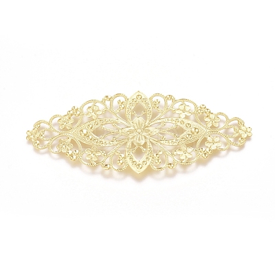 Brass Filigree Joiners KK-G368-01C-1