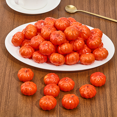 Mini Foam Imitation Pumpkin DJEW-WH0063-36-1