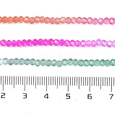 Transparent Painted Glass Beads Strands X1-DGLA-A034-T1mm-A03-1