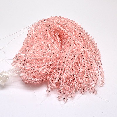 Imitate Austrian Crystal Bicone Glass Beads Strands GLAA-F029-5x5mm-15-1