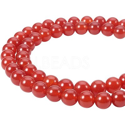 Natural Carnelian Bead Strands G-PH0028-8mm-15-1