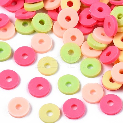 Handmade Polymer Clay Beads Strands CLAY-R089-6mm-T02B-17-1