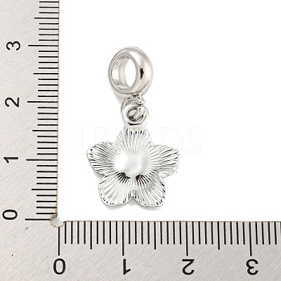 Rack Plating Alloy Enamel Flower European Dangle Charms FIND-B034-55P-1