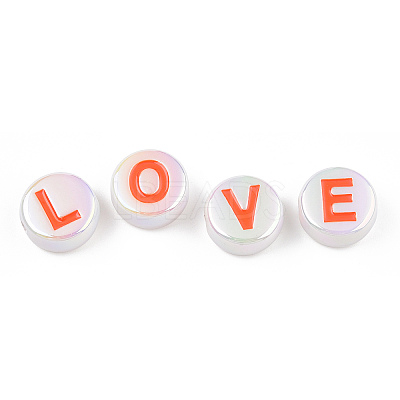 UV Plating Enamel Acrylic Beads PACR-N015-01G-1