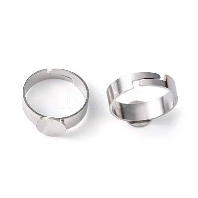 Tarnish Resistant 304 Stainless Steel Ring Shanks STAS-B018-304-1