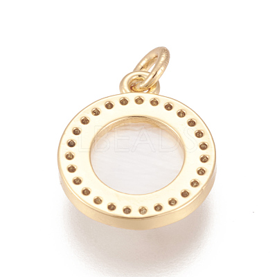 Brass Micro Pave Cubic Zirconia Pendants X-ZIRC-L078-043T-NR-1