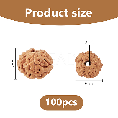 100Pcs Rudraksha Mala Beads FIND-DC0008-44C-1