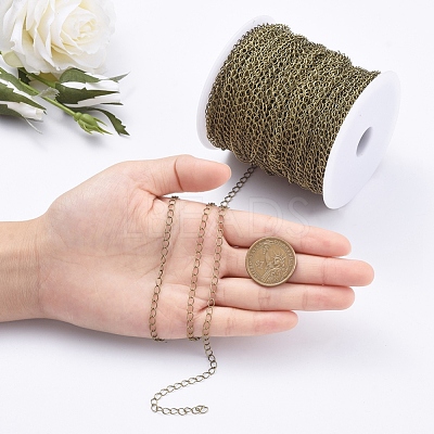 Brass Twisted Chains CHC-Q001-5x4mm-AB-1