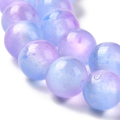 Natural Selenite Beads Strands G-P493-01N-1