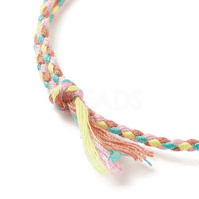 5Pcs Macrame Cotton Braided Cord Anklets Set AJEW-AN00486-03-1