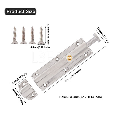 304 Stainless Steel Spring Locks Set SW-TAC0001-22B-P-1