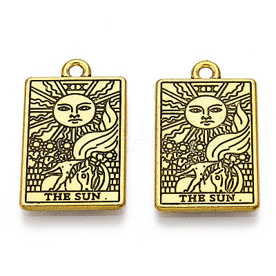 Rack Plating Alloy Pendants PALLOY-WH0103-04F-AG-1