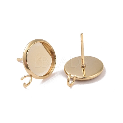 304 Stainless Steel Stud Earring Settings STAS-P166-14-10mm-1