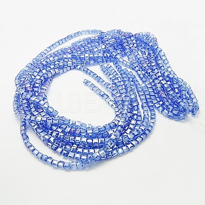 Electroplate Glass Beads Strands EGLA-D018-3x3mm-61-1