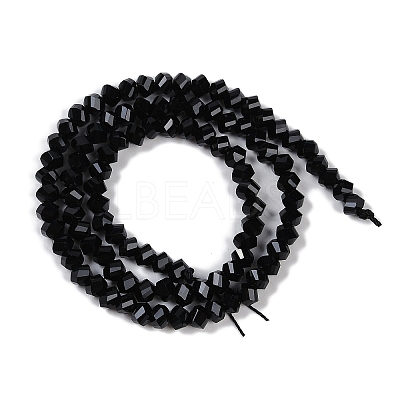 Electroplate Glass Beads Strands GLAA-Q105-04E-1