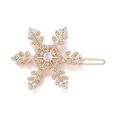 Alloy Crystal Rhinestone Hair Barrettes PHAR-Z003-12KCG-1