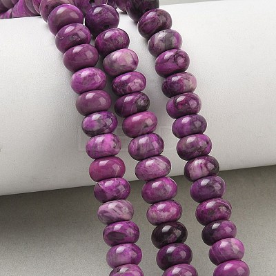 Natural Map Stone/Picasso Stone/Picasso Jasper Beads Strands G-A280-A12-02-1