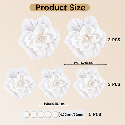 5Pcs Crepe Paper Artificial Flowers DIY-WH20007-272A-1