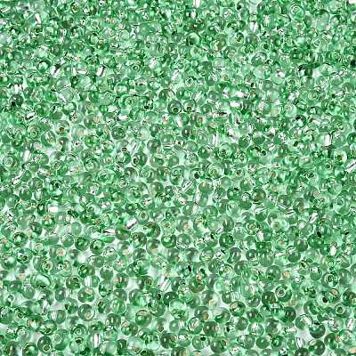 6/0 Baking Paint Transparent Fringe Glass Seed Beads SEED-N006-06K-1