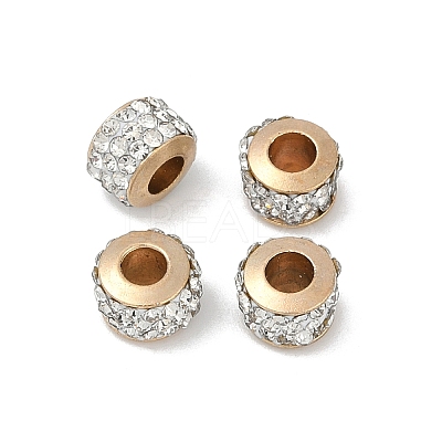 Alloy Rhinestone Clay Pave Beads ALRI-D300-01G-02-1