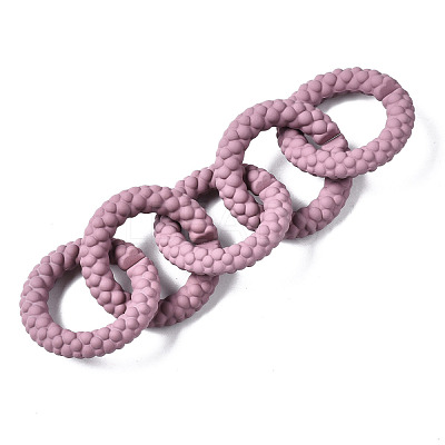 Spray Painted CCB Plastic Linking Rings CCB-Q091-010D-1
