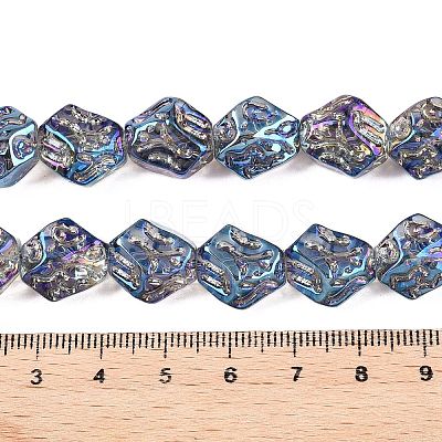 Electroplate Glass Beads Strands EGLA-N012-08U-1