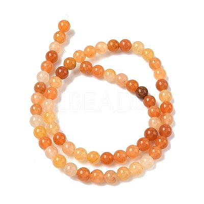 Natural Red Aventurine Bead Strands G-P257-02-6mm-01-1