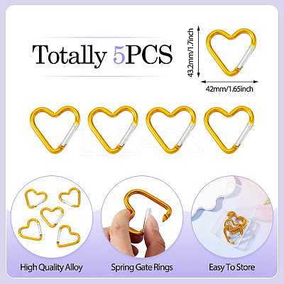 5Pcs Zinc Alloy Spring Gate Rings FIND-TA0009-73F-1
