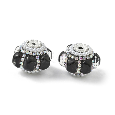 Sparkling Acrylic Rhinestone Beads CLAY-NH0003-01S-02-1
