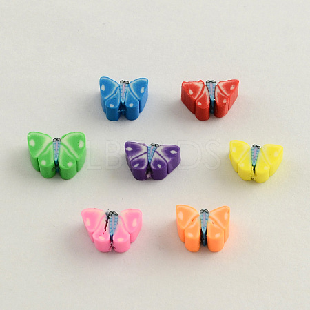 Handmade Polymer Clay Beads X-CLAY-Q178-M-1